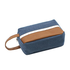 Zippered Toiletry Bag In Blue Or Black