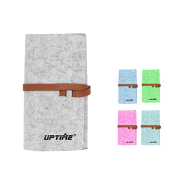 Felt Glasses Case with Leather Strap