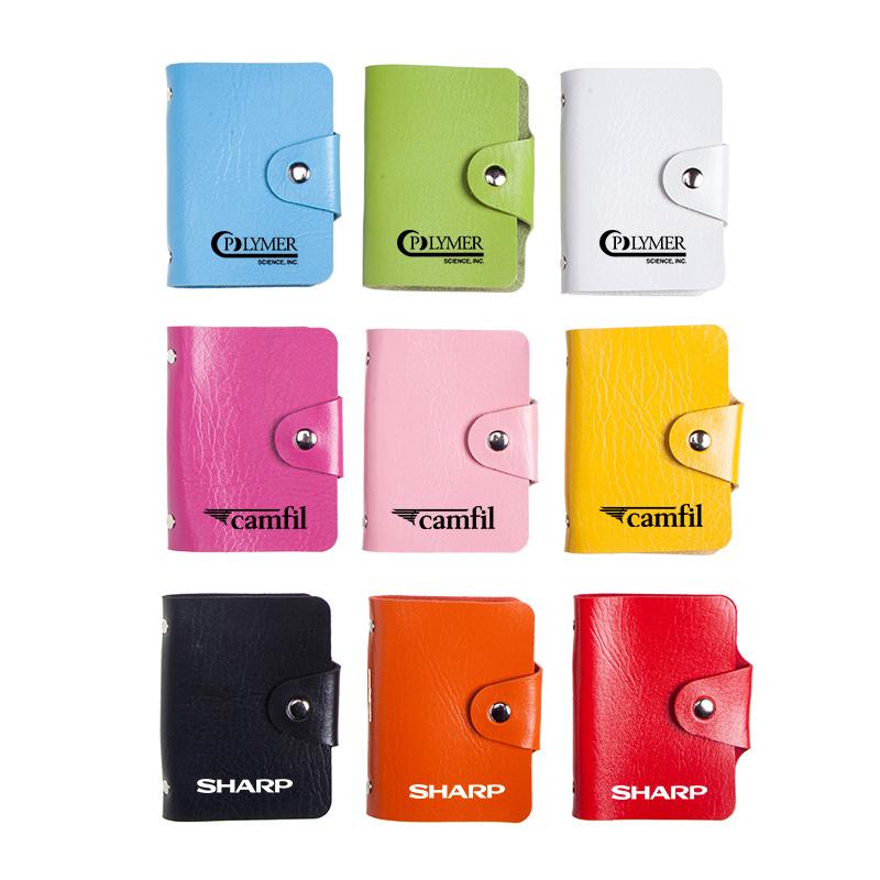 Book-Style Pu Leather Name Card Organiser