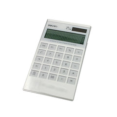 White Solar Powered Calculator