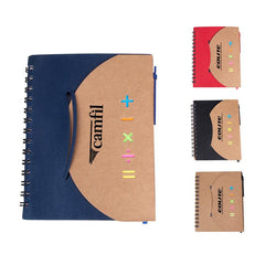 Kraft Paper Notebook Set With Mathematical Symbol Design