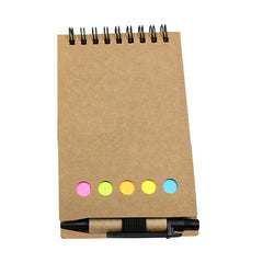 Notepad Set With Spiral Bound Kraft Paper Cover