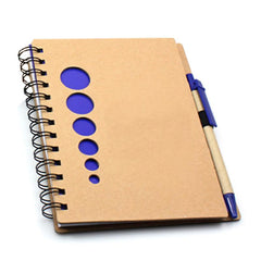Notebook Set With Circle Cutouts On Kraft Paper Cover