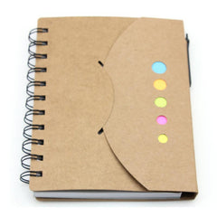 Notebook With Kraft Paper Cover And Curved Flap Closure