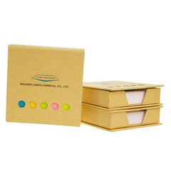 Notepad And Sticky Flag Set In Kraft Paper Box