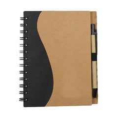 Spiral-Bound Notebook With Wavy Design