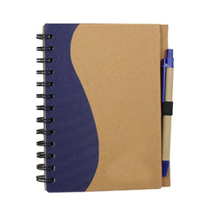 Spiral-Bound Notebook With Wavy Design