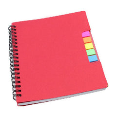 Office Notebook With Colourful Sticky Flags Set