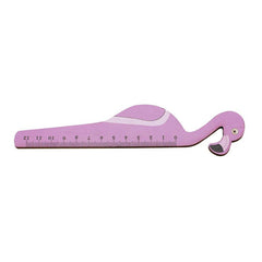 Flamingo-Shaped Wooden Ruler