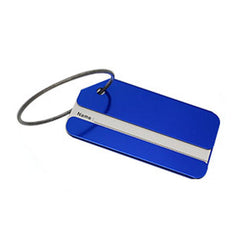 Rectangular Aluminium Luggage Tag With Slanted Edge