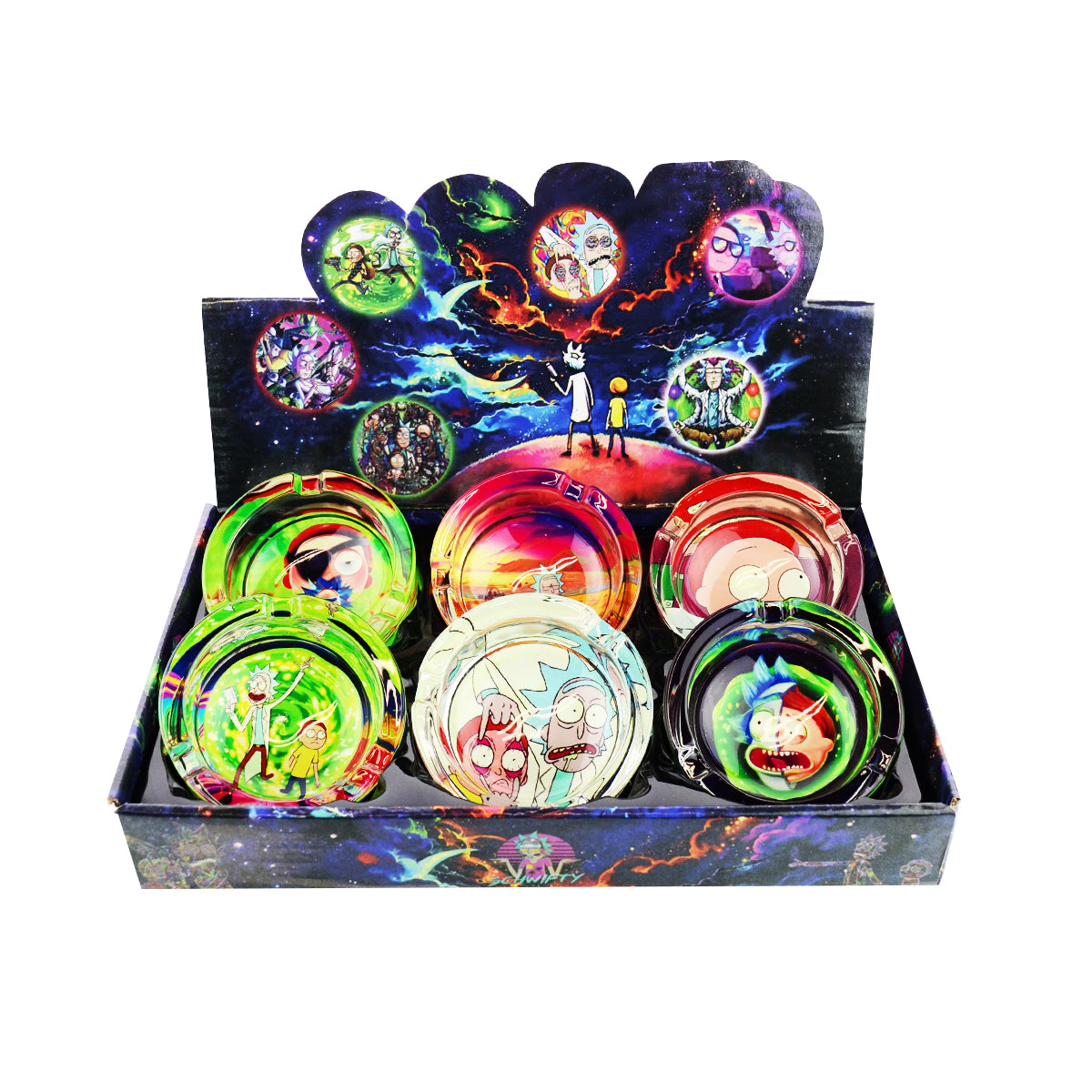 Glass Ashtray 6 Pieces per Tray