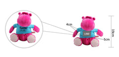 19cm Hippopotamus Plush Toy With T-Shirt