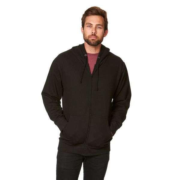ADULT RIBBED CUFFS ZIPPER HOODIE COMFORT UNISEX 102
