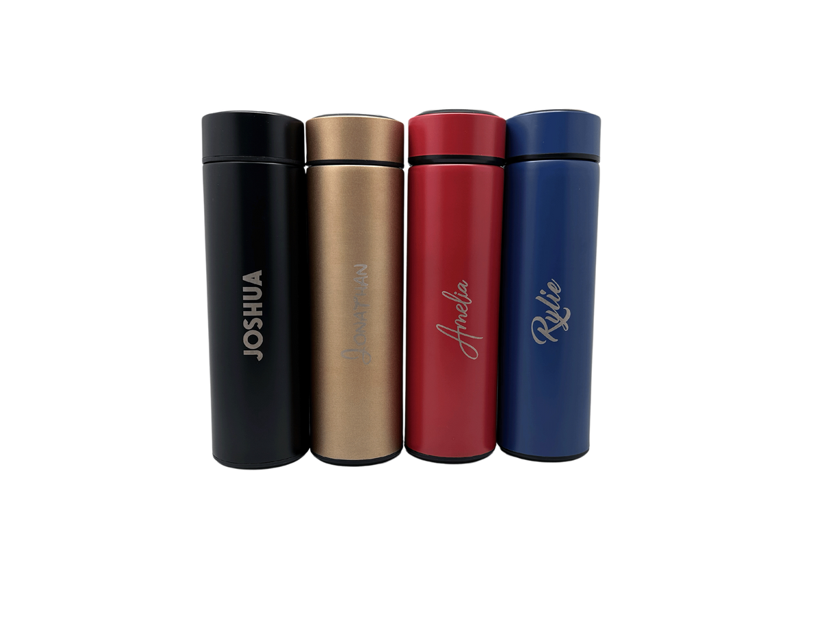 Matte Stainless Steel Thermos Bottle (Name Printing)