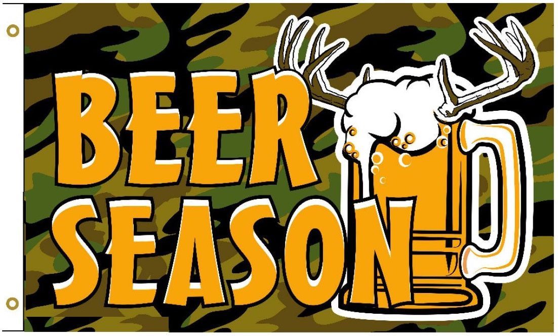 BEER SEASON DRINKING 3' X 5' FLAG (Sold by the piece)