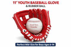 11ƒ?� Youth Baseball Glove with Rubber Ball ƒ?? Right-Hand Throw