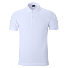Short-Sleeved Polo Shirt With Thick Lapels And 2 Buttons