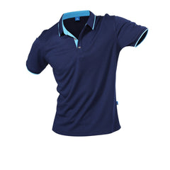 Short-Sleeved Polo Shirt With Coloured Inner Collar, Inner Placket, Collar And Sleeve Edge