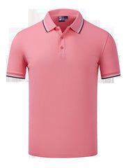 Womens Polo Shirt With Stripe Accent