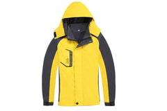 Zippered Long-Sleeved Waterproof Jacket With Fleece Lining