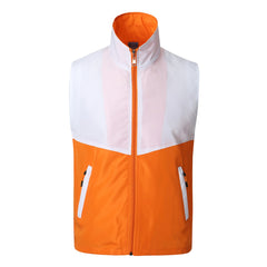 Dual-Coloured Zippered Sleeveless Jacket