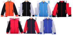 Dual-Coloured Zippered Long-Sleeved Jacket