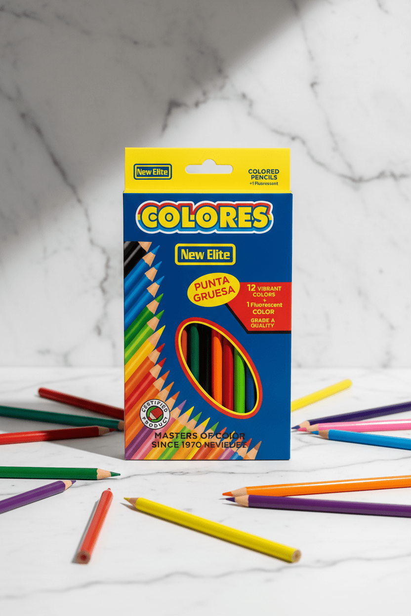 12 pack of 12 Premium Colored Pencils set (1 Fluorescent )ƒ?? Grade A