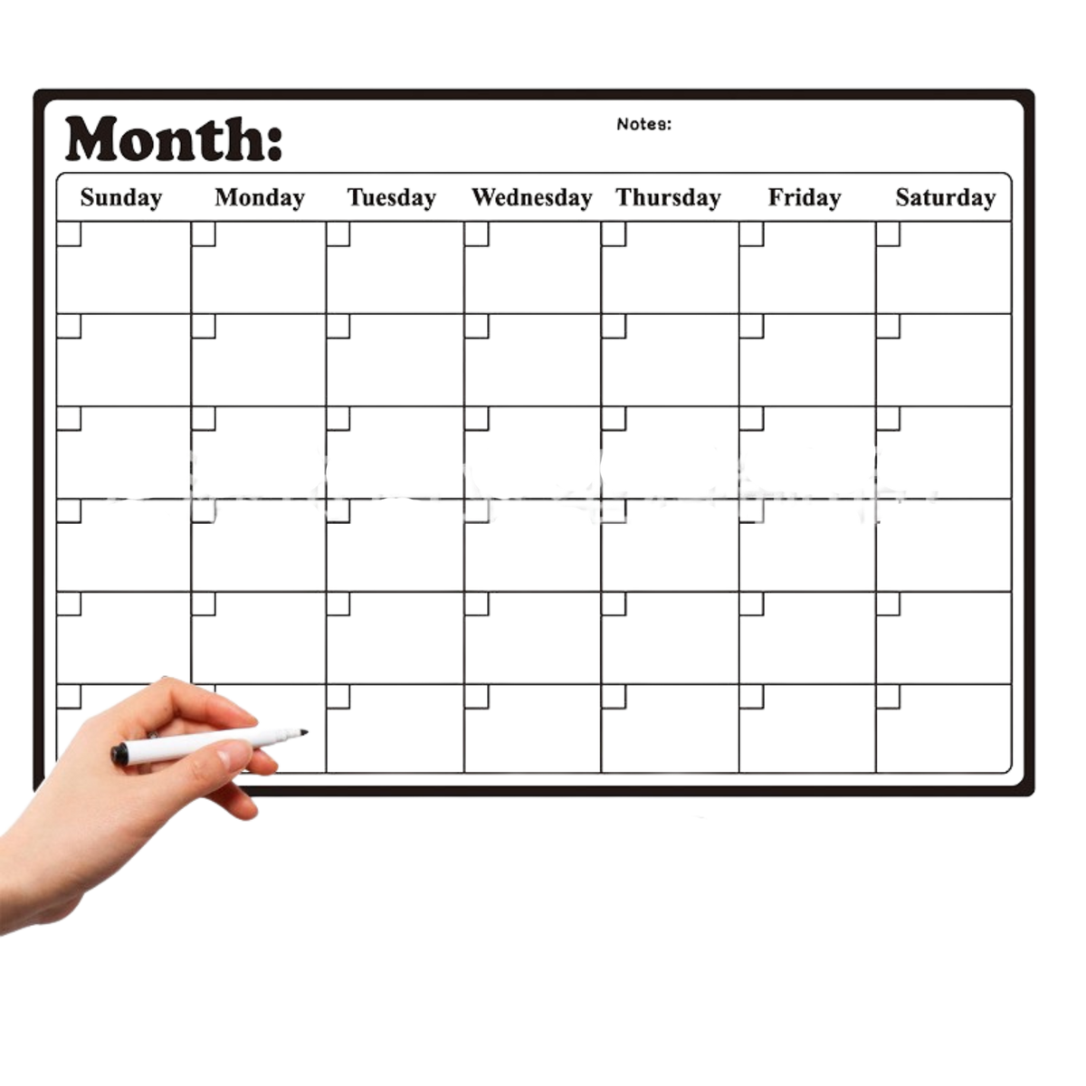Magnetic Whiteboard Calendar (Deliver in 4-6 weeks)