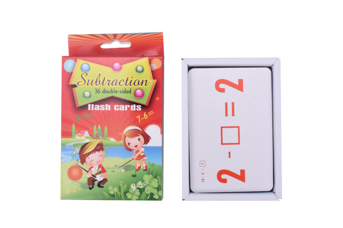 Subtraction Math Flash Cards