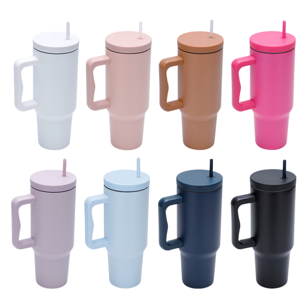 Outdoor Thermos Cup w/ Straw and Handle (Deliver In 4-6 weeks)