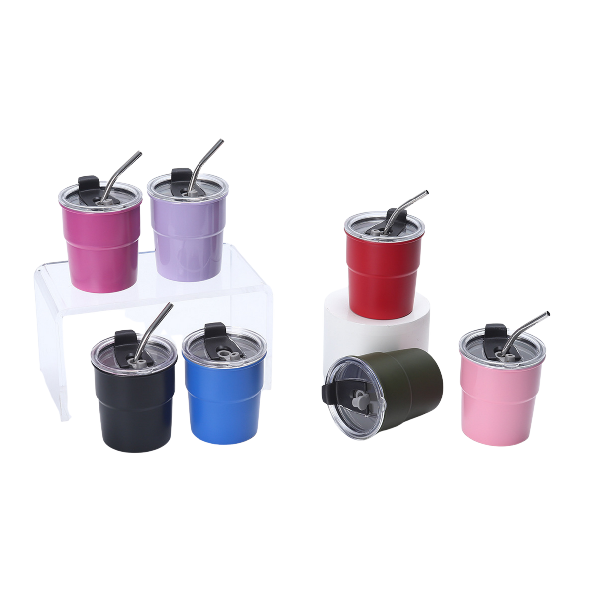 Insulated Portable Cup w/ Straw (Deliver In 4-6 weeks)