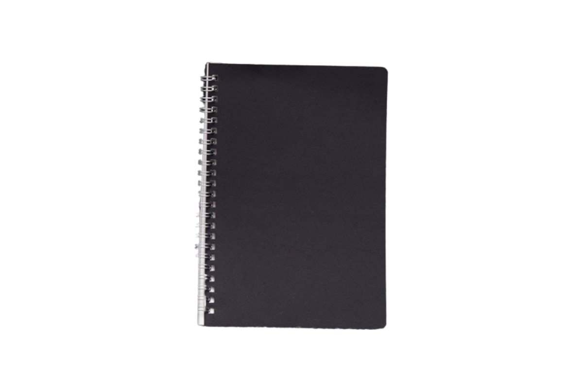 A5 Spiral Notebook with Black Cover
