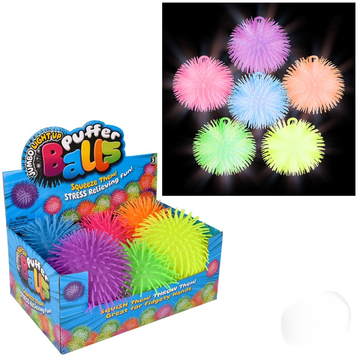 Jumbo Light-Up Puffer Ball Asorted