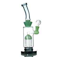 10" Water Pipe with 10 Arm Tree Chamber and 14mm Male Bowl