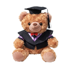 25cm Graduation Gown Bear Soft Toy (Deliver in 4-6 weeks)
