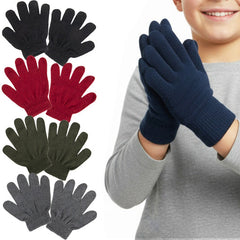 Kids Winter Knit Gloves - 5 Colors