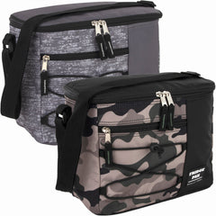 Fridge Pak 12-Can Printed Cooler Bag With Front Zippered Pocket - Camo & Heather