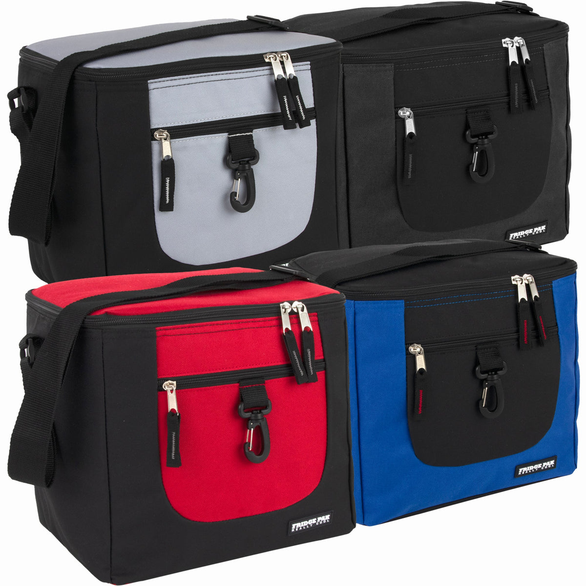 Fridge Pak 24-Can Insulated Cooler Bag - 4 Assorted Colors