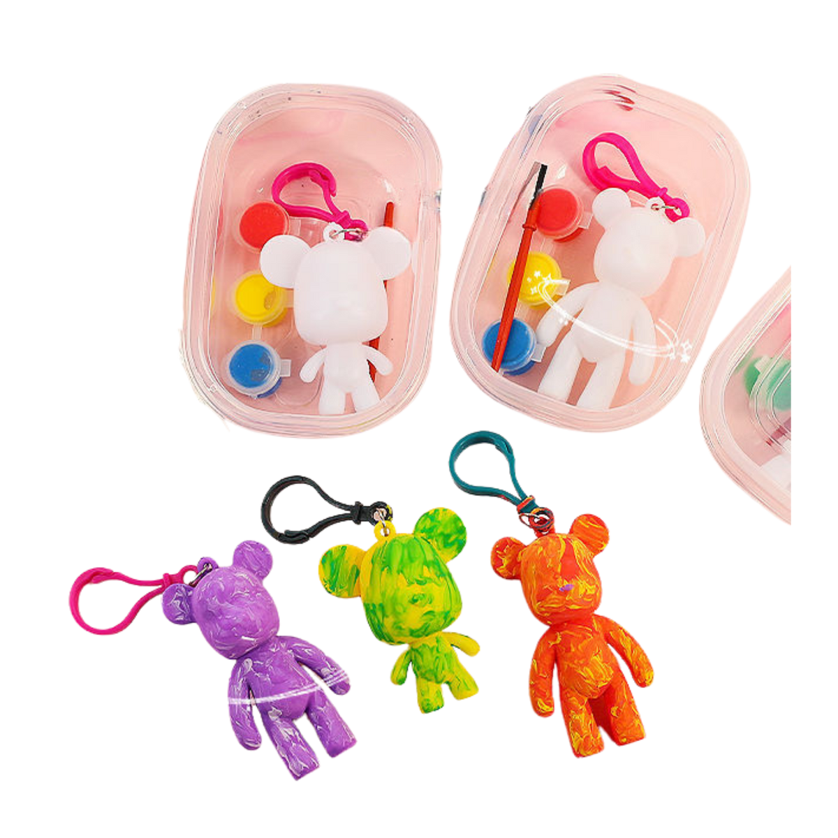 DIY Bear Keychain Paint Set