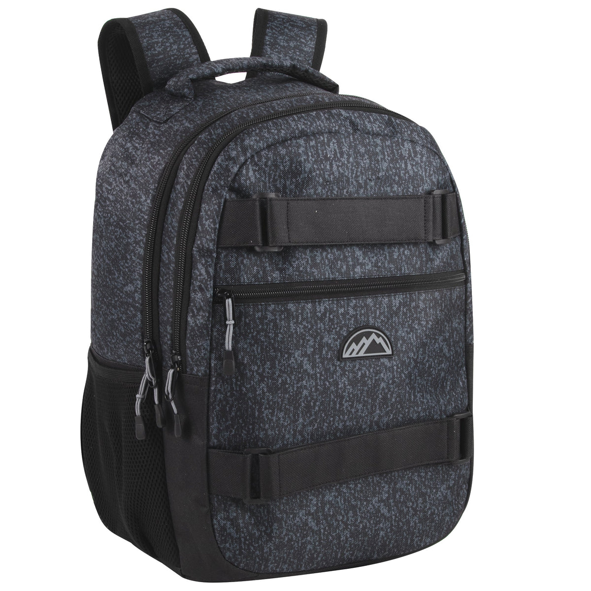 19-Inch Bulk Dual Strap Skate Backpack w Laptop Sleeve - Grey Heather