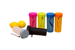 Frosted Plastic Water Bottle with Lanyard