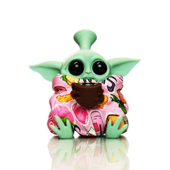 5" Silicone Yoda Water Pipe Bong with Different Style Art print