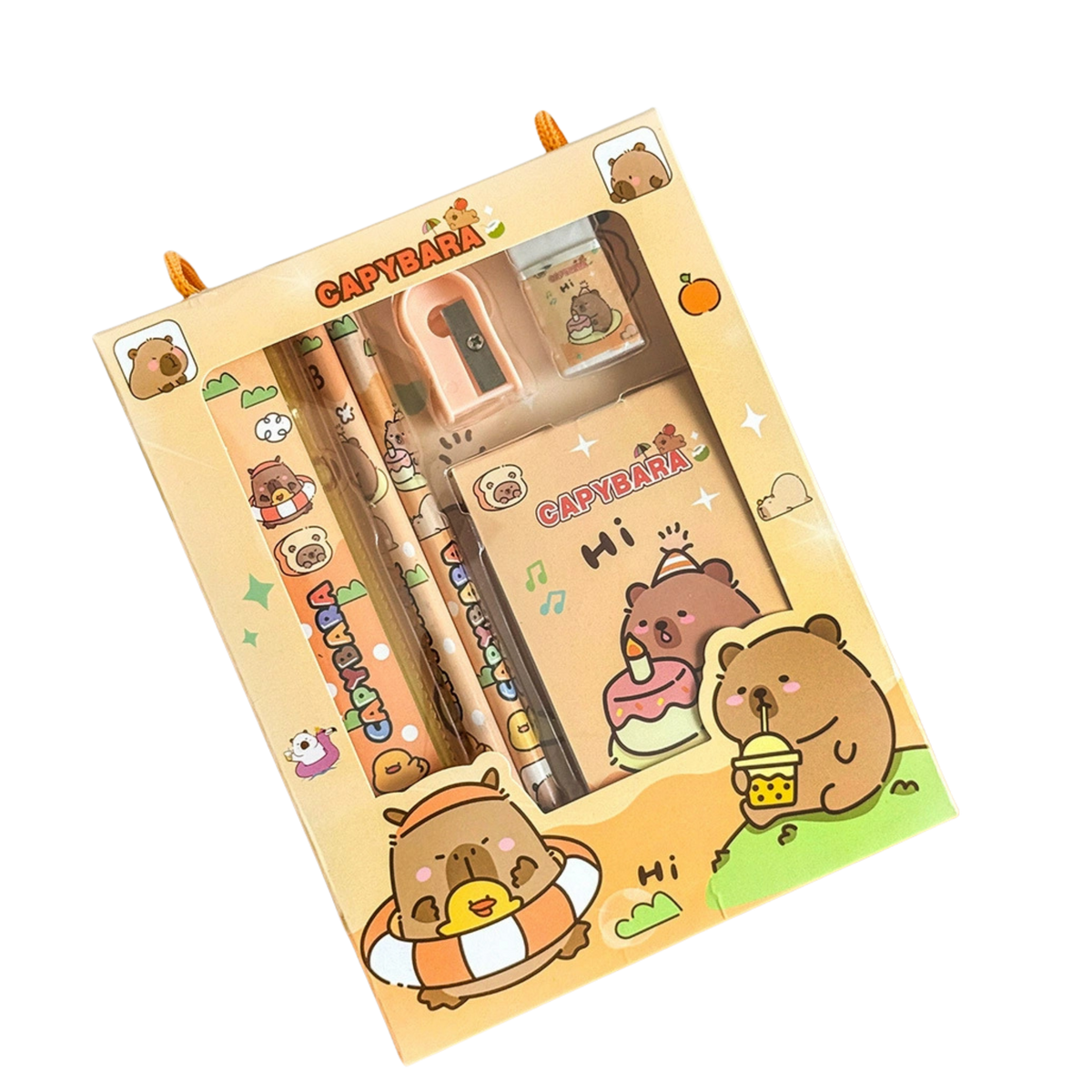 6 Piece Capybara Stationery Set