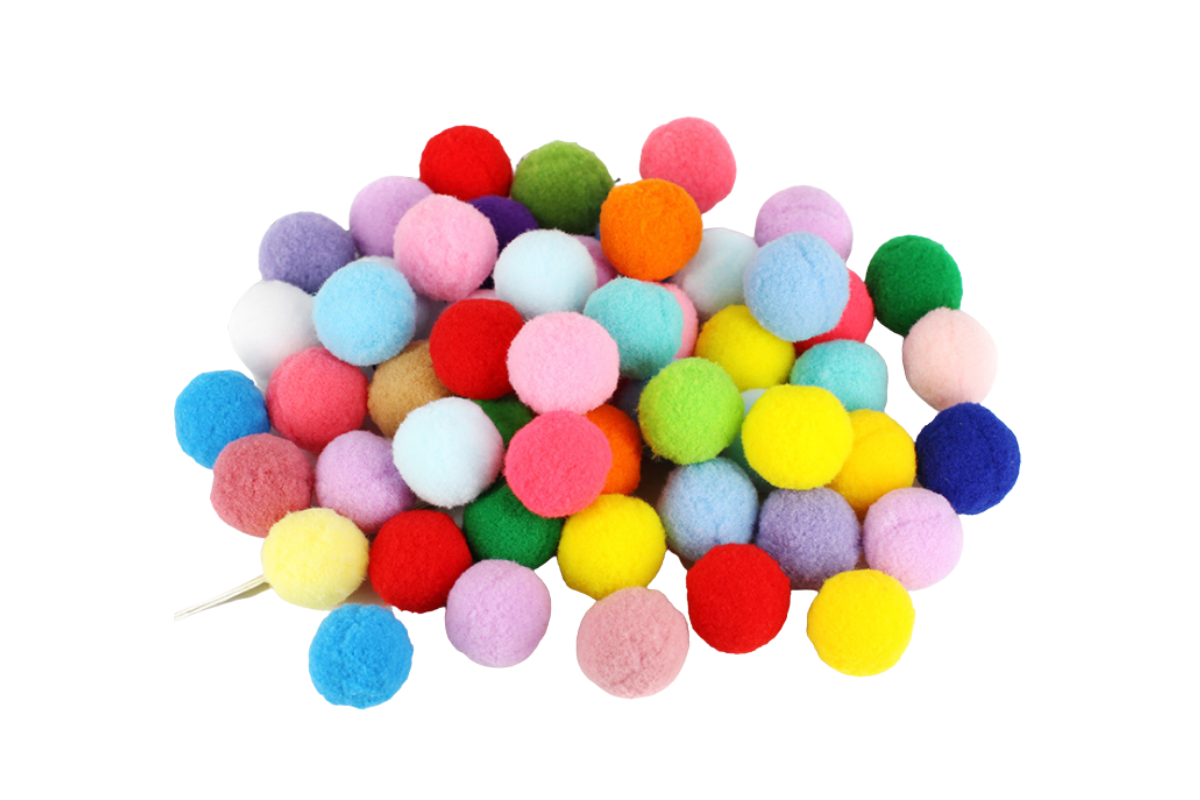 Multi-Colour Polyester Plush Ball