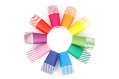 Colourful Paper Cups (10pcs)