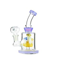 6" Slime Color Water Pipe with Mushroom Shower and 14mm Male Bowl