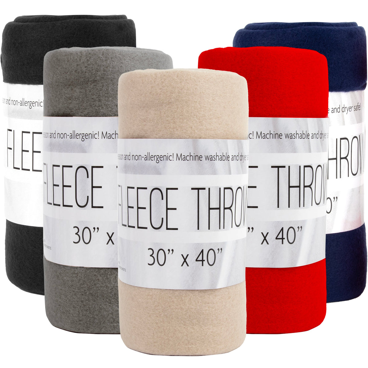 Kids Bulk Fleece Blanket 30" x 40" - 5 Assorted Colors