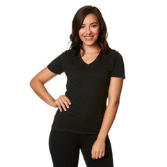 TRU-FIT WOMEN  V-NECK T-SHIRTS (4002) SOFT STYLE