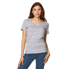 TRU-FIT WOMEN  V-NECK T-SHIRTS (4002) SOFT STYLE