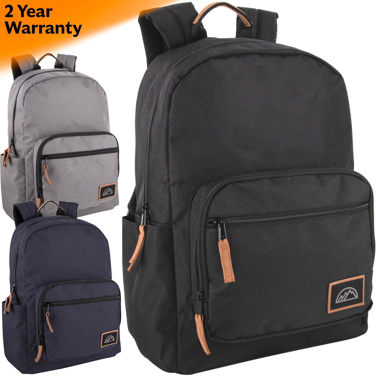 18-Inch Bulk Mountain Edge Deluxe Backpack with Laptop Sleeve - 2 Year Warranty
